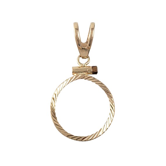 Gold coin bezel pendant deals