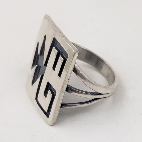 Vintage Southwestern Style Rectangular Ring with … - image 8
