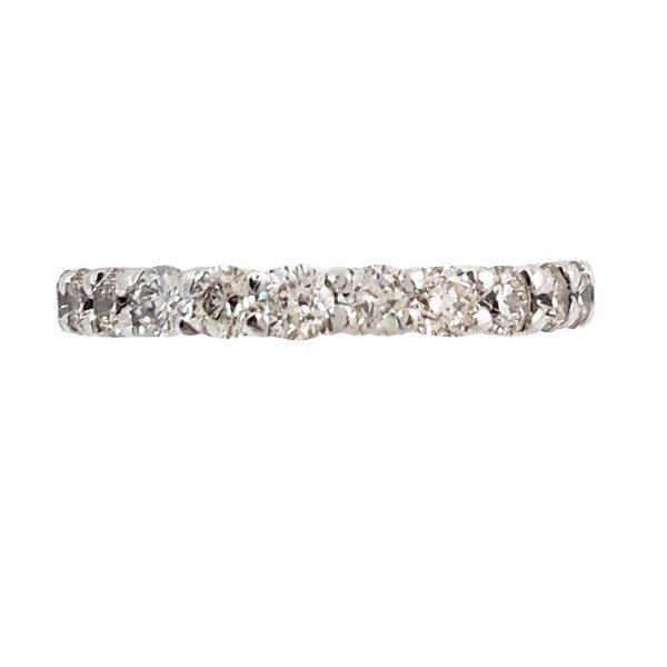 18K White Gold Diamond Eternity Ring - 24 Diamonds - 1.5 ctw. Diamond Band - Size 6