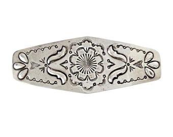 Vintage Southwest Hair Clip Large Barrette Silver Tone Native‎ Tribal Cowgirl Southwestern Hair Clip - Etsy main image 2