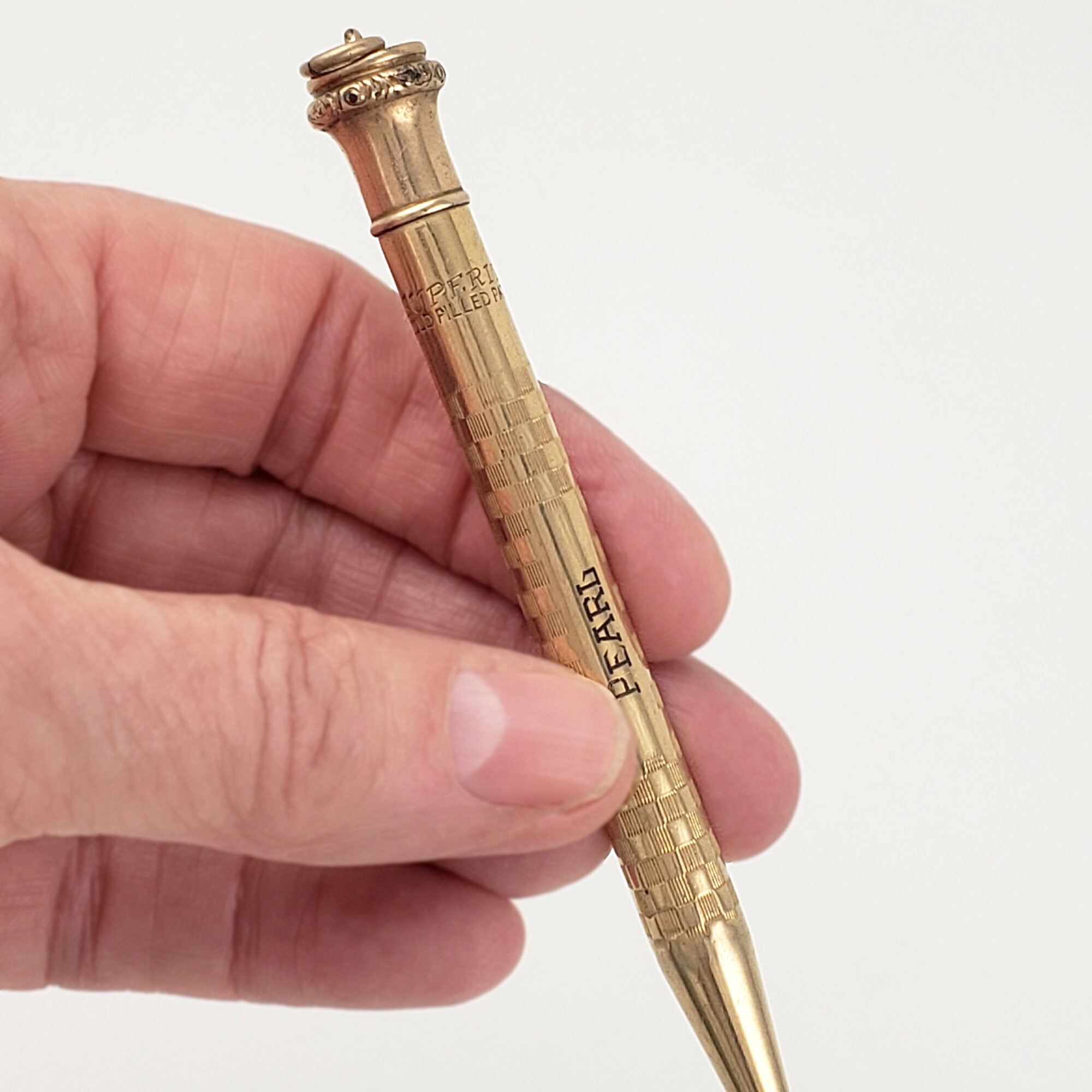 Antique Superite Mechanical Pencil Pendant- Gold-filled With