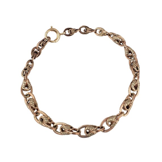 Antique Chain Bracelet in 14K Gold 