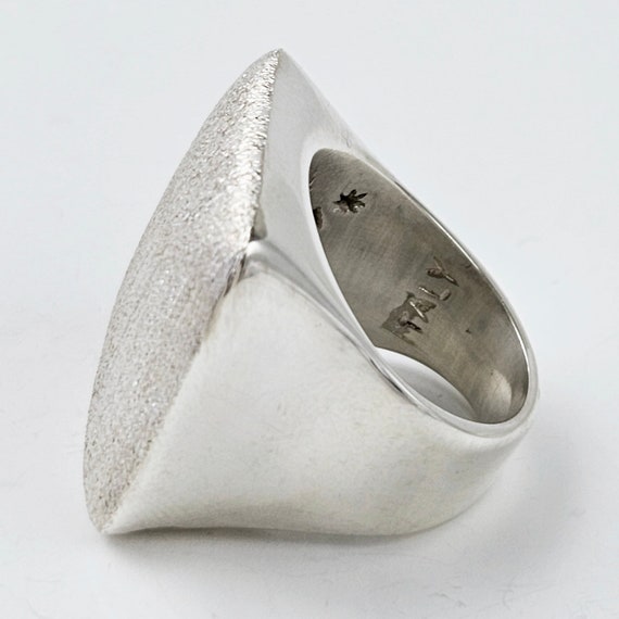Chunky Splendori Sterling Silver Ring with Large … - image 6