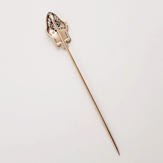 Antique 10K Gold and Diamond Stickpin - Late Edwa… - image 8