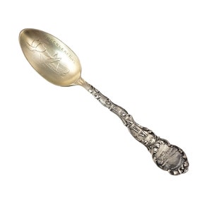 Antique Kansas Souvenir Spoon with Grasshopper in Bowl - 5 5/8&quot; Long