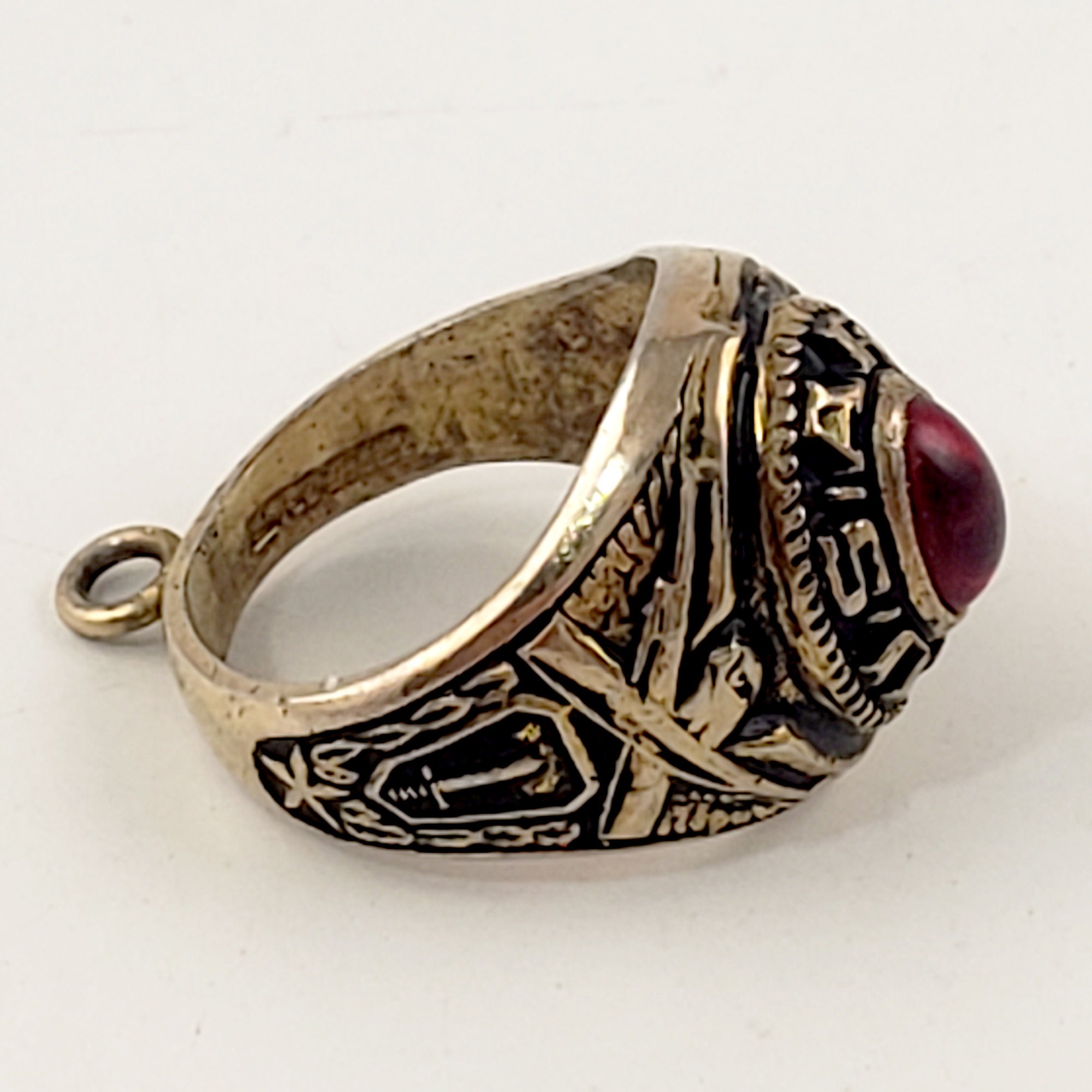 米軍実物 SWEETHEART JEWELRY USAAFチャーム Vintage US Army Charm Ring - Gold-plated Silver - Small