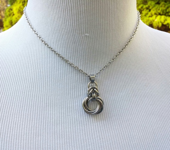 24/7 Wear Discreet Symbolic O Ring Day Collar Necklace, BDSM Submissive Slave Collar, DDLG, Stainless Steel Petite Cable Chain Necklace