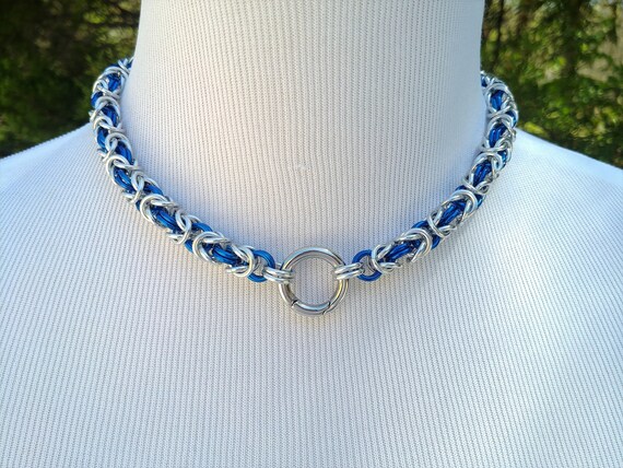 24/7 WEAR Discreet Symbolic O Ring Day Collar, BDSM Submissive Slave Collar, Kink and Fetish Jewelry, Choose Your Color
