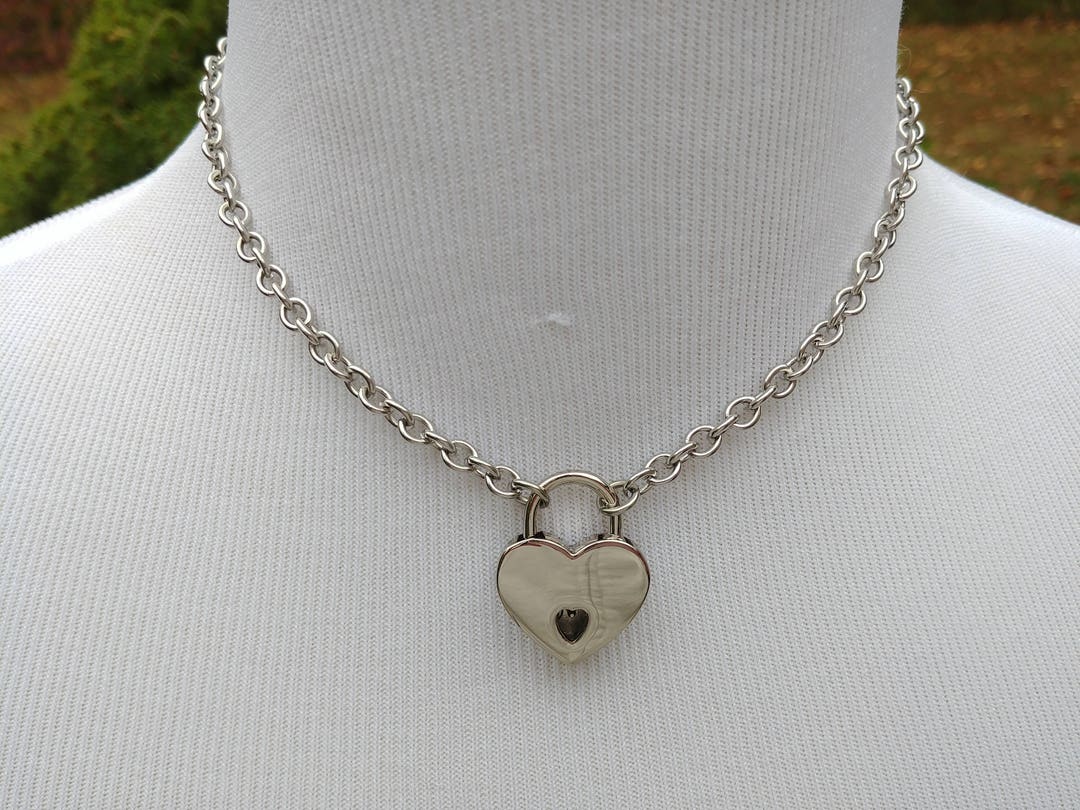 Discreet Locking Day Collar Necklace, BDSM Submissive Slave Collar