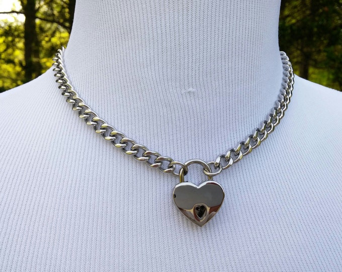 Discreet Locking Day Collar Necklace BDSM Submissive Slave Etsy