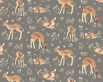 Fawn Crib Sheet | Woodland Nursery, Deer Fabric