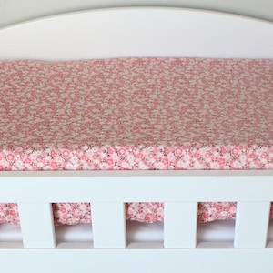 Pink Floral Changing Pad Cover/ Floral Changing Pad Cover/ Cowgirl Floral Changing Pad Cover/ Floral Nursery/ Cowgirl Nursery
