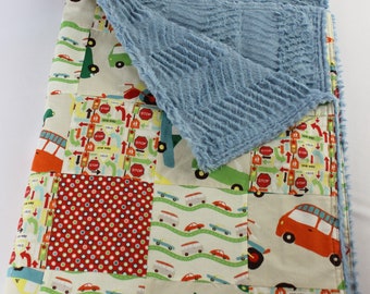 Cars Blanket/ Cars Nursery/ Cars Minky Blanket/ Cars Stroller Blanket/ Cars Baby Bedding/ Vintage Cars Baby Blanket/ Retro Cars Baby Blanket