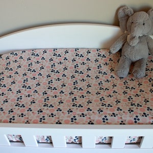 Floral Changing Pad Cover/ Navy and Pink Changing Pad Cover