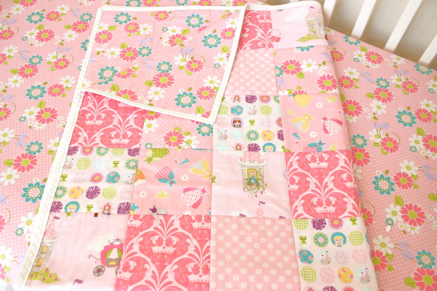 Abagail Princess Crib Set/ Princess Nursery/ Floral Crib Etsy