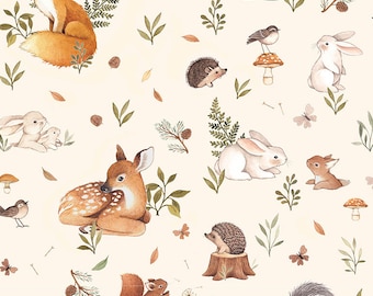 Woodland Crib Sheet: Little Fawn and Friends, Deer Fabric