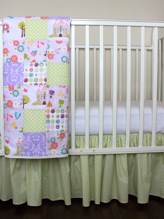 purple cot bedding