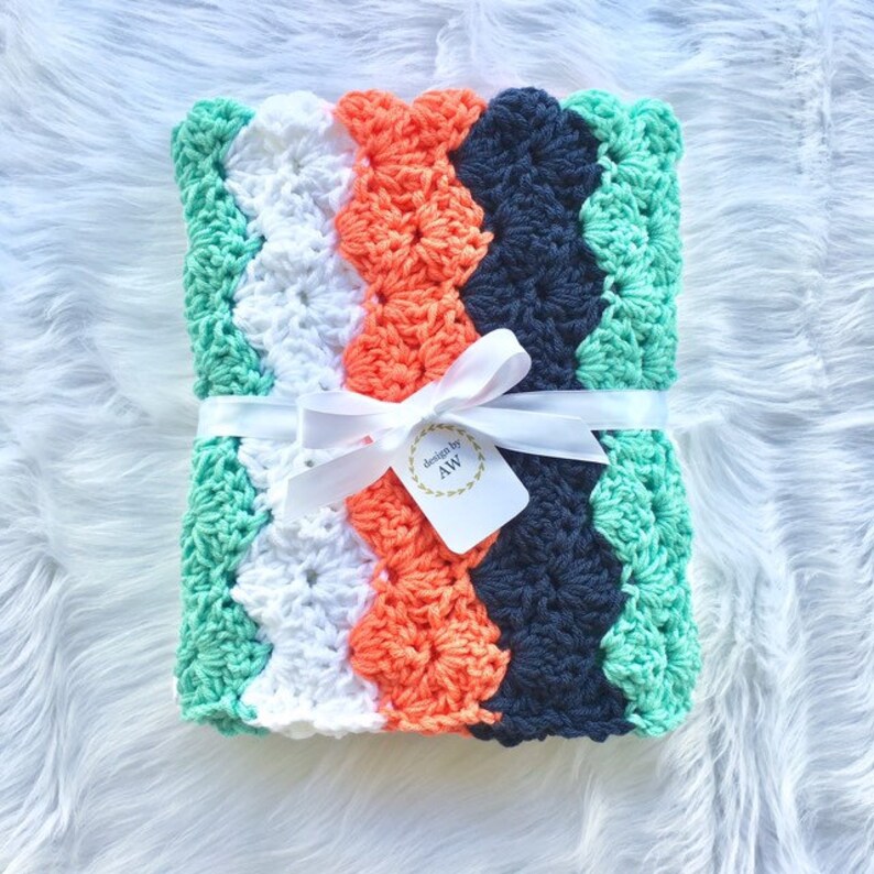 Customizable Baby Blanket Crochet Baby Afghan Blanket Etsy