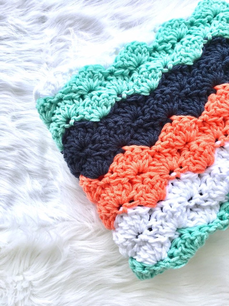 Customizable Baby Blanket Crochet Baby Afghan Blanket Etsy
