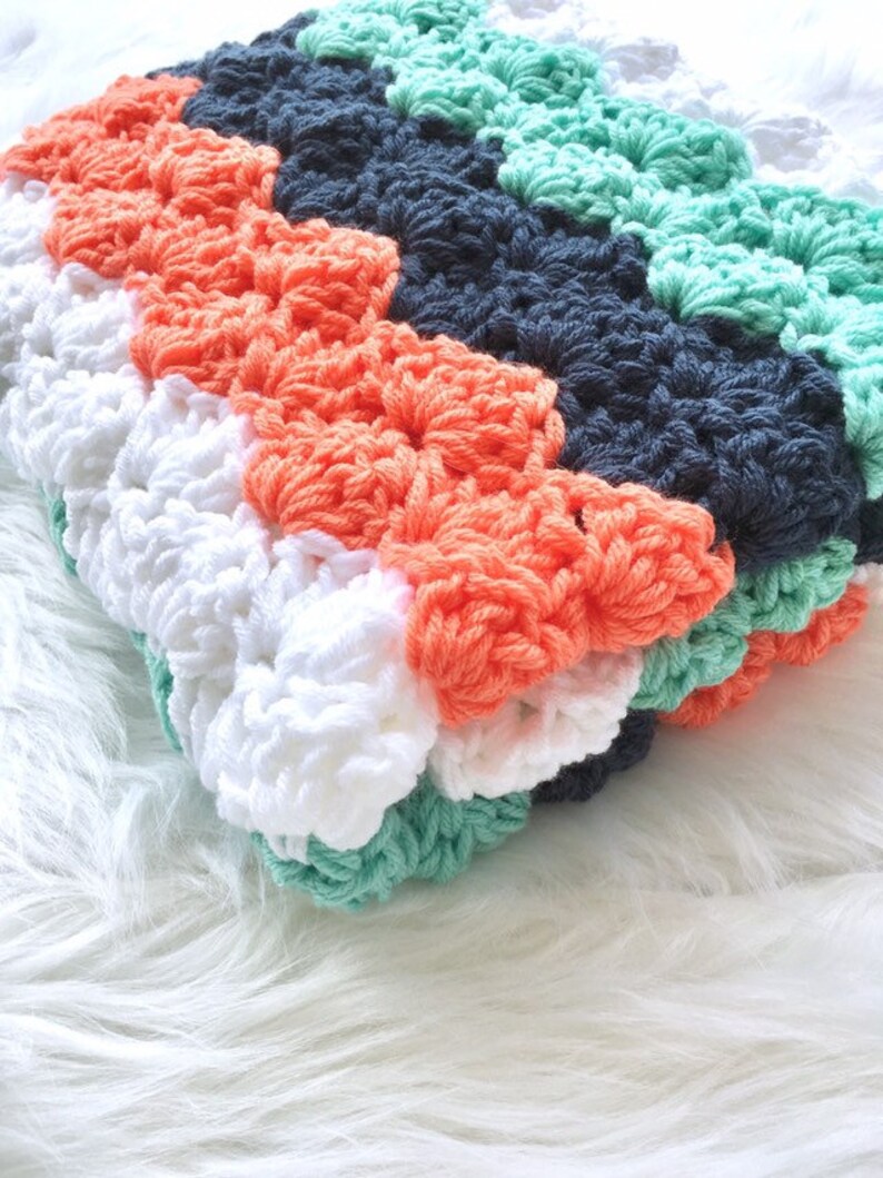 Customizable Baby Blanket Crochet Baby Afghan Blanket Etsy