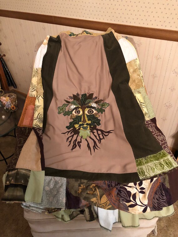 Green man smock dress