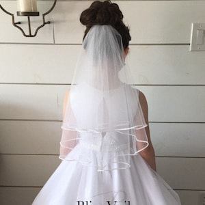 Pearl First Communion Veil - Fast Shipping!