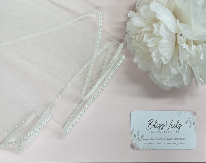 Pearl First Communion Veil image 6