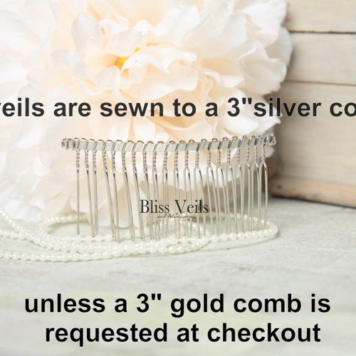 Chapel Wedding Veil with Partial shops Lace Trim - Available in 8 Lengths and Colors!