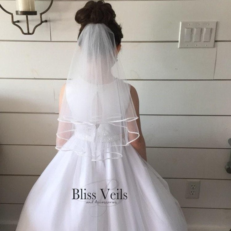 2 Layer Pearl Edge Communion Veil
