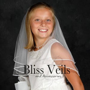 Pearl First Communion Veil image 2