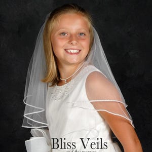 Pearl First Communion Veil image 8
