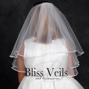 Pearl First Communion Veil image 4