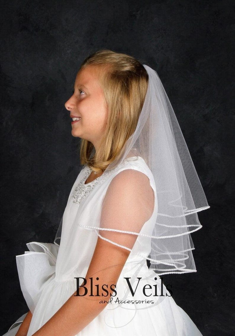 Pearl First Communion Veil image 9