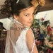 Pencil-Edge Communion Veil With Pearl Flowers David's Bridal