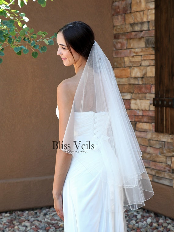 Champagne Wedding Veil, Edge Beaded Veil high Quality Wedding Veil Blusher  Drop Veil, Customised Veil 