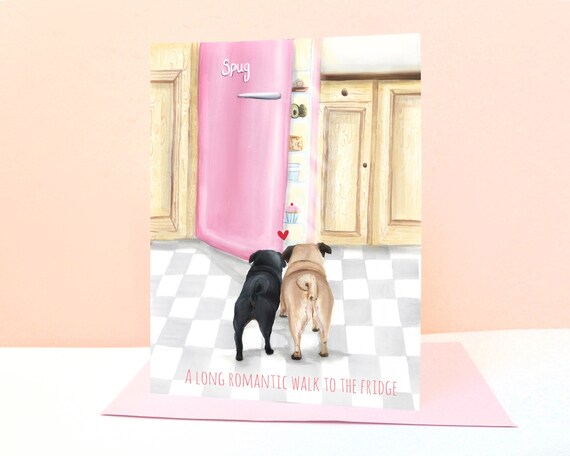 Carlin Une Longue Promenade Romane Au Frigo Drole De Carte Etsy France