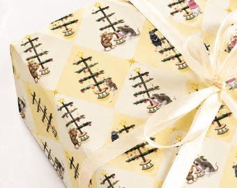 Rat Christmas Gift Wrap | Christmas Wrapping Paper & Gift Tags | Rat Lover Gift | Cute Christmas Stationery | Festive Rat wrapping paper