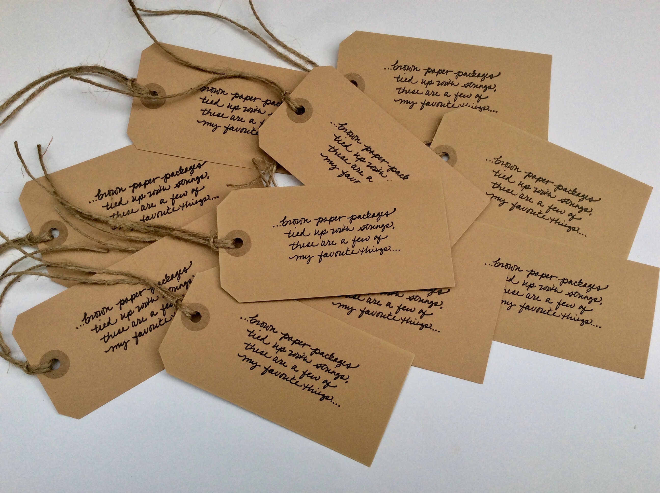Brown Tag String - Etsy