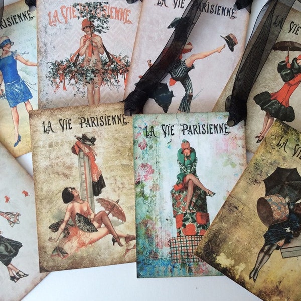 LA VIE PARISIENNE Tags - French ladies - French style - French tags - Vintage lady - Vintage French lady - French fashion