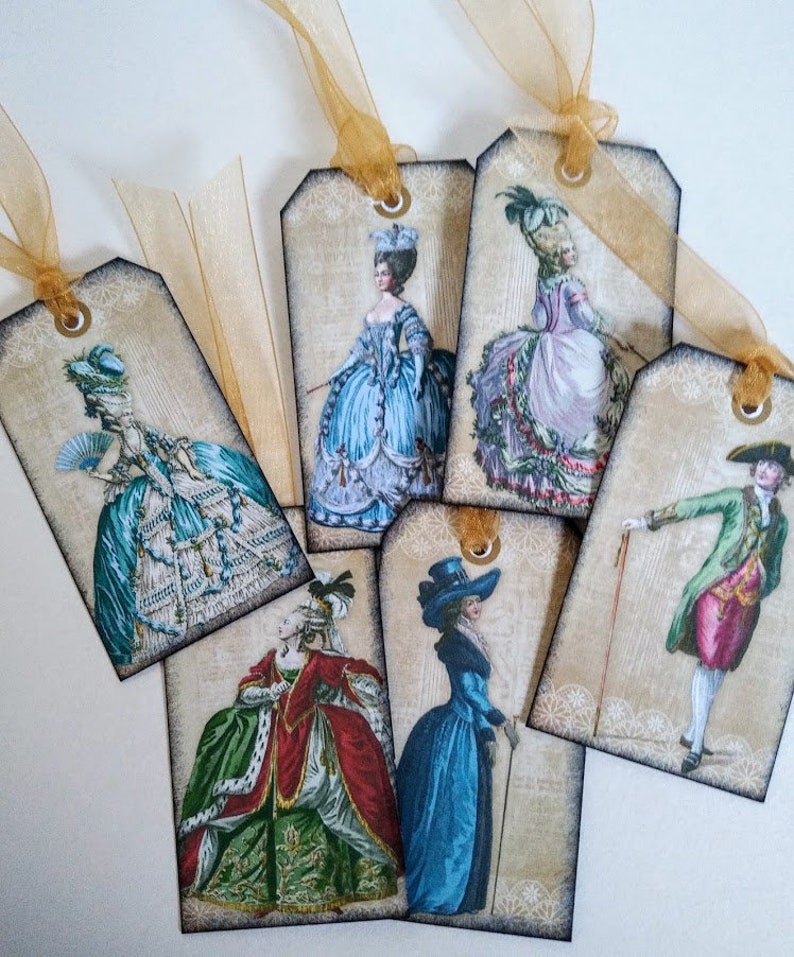 Baroque style Rococo style Regal tags DECADENCE Tags Marie Antoinette style Vintage tags