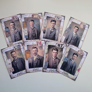 DAPPER CHAP, vintage gentlemen journaling postcards, SET 1, steampunk, grungy Victorian men, Victorian male, 1900s men scrapbooking ephemera