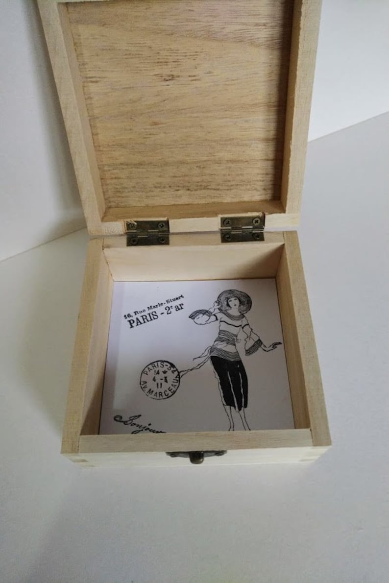 Jewellery box Keepsake box Retro Vintage WOODEN DISPLAY BOX Trinket box