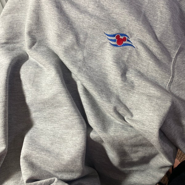Embroidered Disney Cruise Line logo sweatshirt, DCL, Disney Cruise, Fish Extender Gift, embroidered sweatshirt