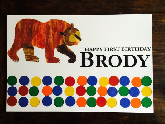 Brown Bear Brown Bear Birthday Banner File Etsy