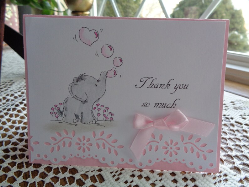 Baby Shower Thank You Cards Set de 10 Gracias Bebé Niña Etsy