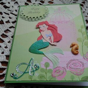 Disney Princess Card Ariel Birthday Card Happy Birthday - Etsy