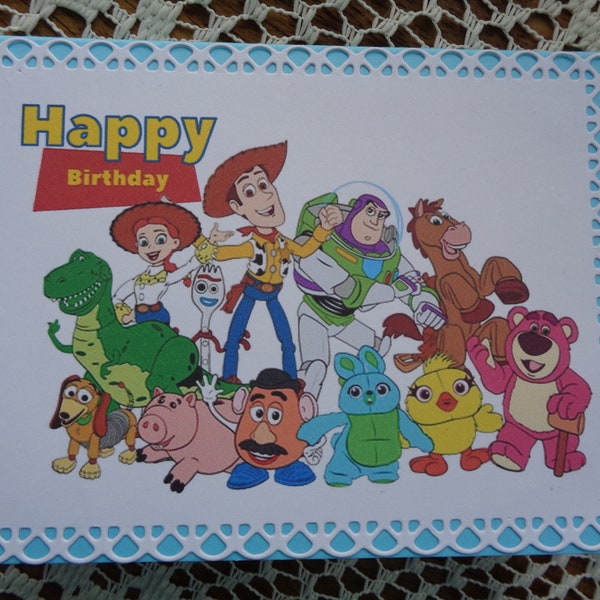Toy Story Happy Birthday Card Etsy