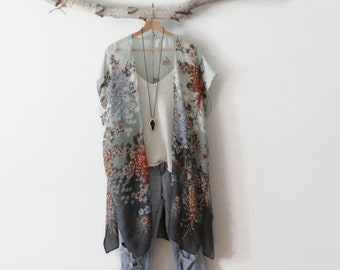 Kimono, DALHIA, Flowy Boho Kimono met bloemmotief, Cover-up, strandkleding, boho, boho, bloemen