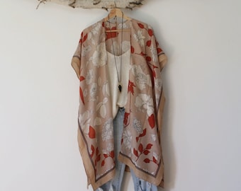 Kimono, FALL GARDEN  , bohemian kimono, floral