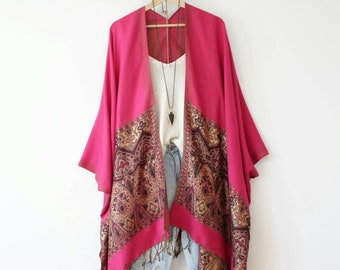 Kimono, MOROCCO # 11, reversible, jacket, coat, cape, bohemian, shawl, wrap, summer, unique, boho, bridal, bridesmaids, women, clothing